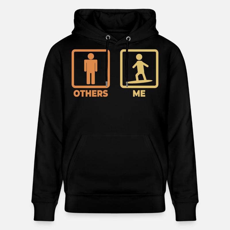 Figurines de bâton de surfeur - Sweat à capuche bio CRUISER Stanley/Stella Unisexe - noir