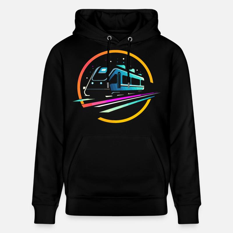 Bande dessinée Train - Sweat à capuche bio CRUISER Stanley/Stella Unisexe - noir