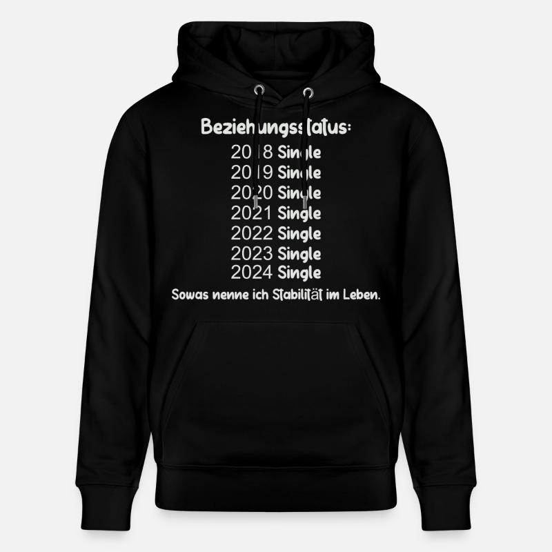 Statut de la relation Célibataire - Sweat à capuche bio CRUISER Stanley/Stella Unisexe - noir