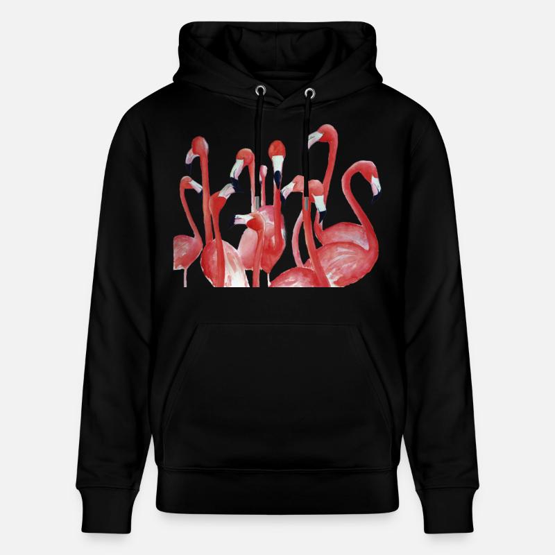 Ensemble d’aquarelle Vivid Flamingo - Sweat à capuche bio CRUISER Stanley/Stella Unisexe - noir