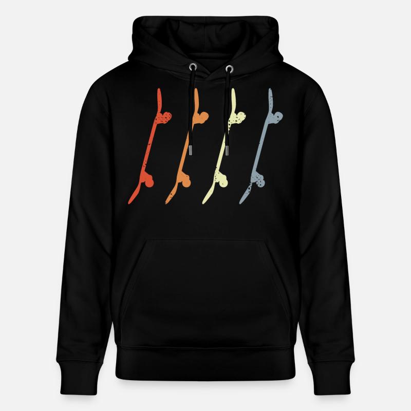 Skateboards Look Rétro - Sweat à capuche bio CRUISER Stanley/Stella Unisexe - noir