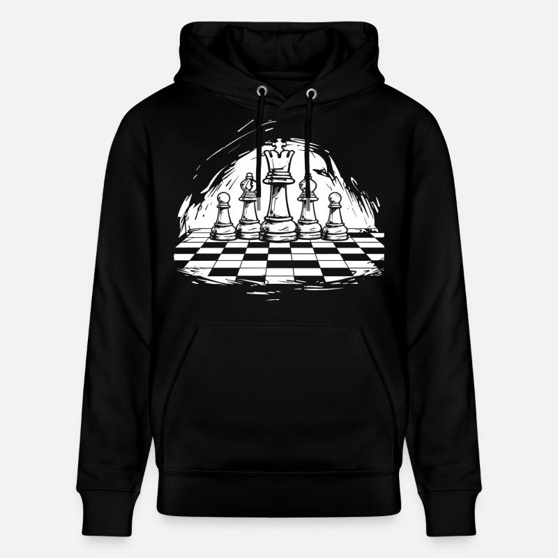 Dessin d’échecs - Sweat à capuche bio CRUISER Stanley/Stella Unisexe - noir