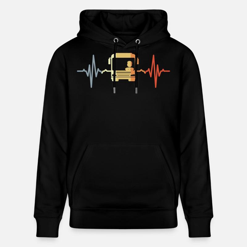 Palpitations cardiaques, chauffeur de bus - Sweat à capuche bio CRUISER Stanley/Stella Unisexe - noir