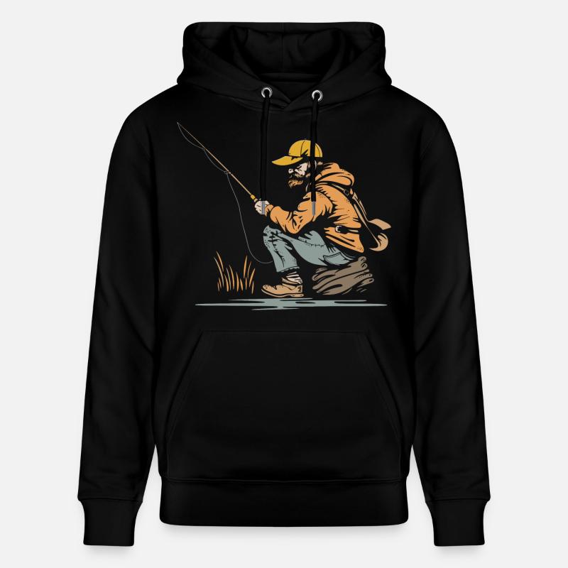 Graphiques de pêcheur - Sweat à capuche bio CRUISER Stanley/Stella Unisexe - noir