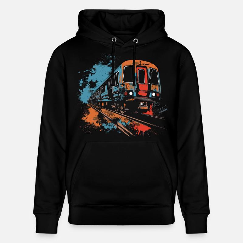 Chemin de fer - Sweat à capuche bio CRUISER Stanley/Stella Unisexe - noir