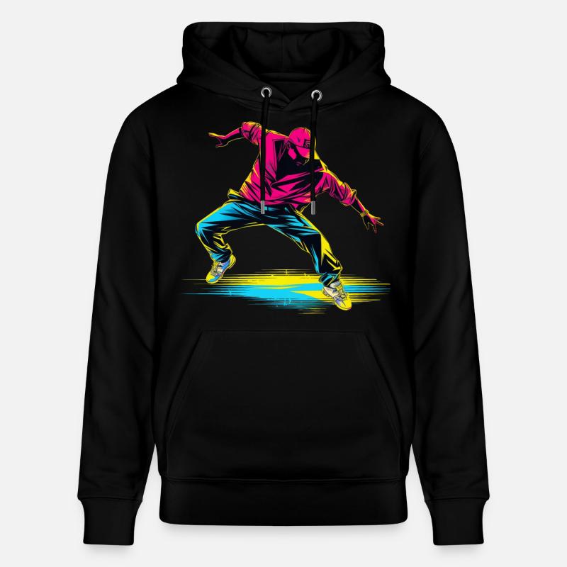 Breakdance Rétrowave - Sweat à capuche bio CRUISER Stanley/Stella Unisexe - noir