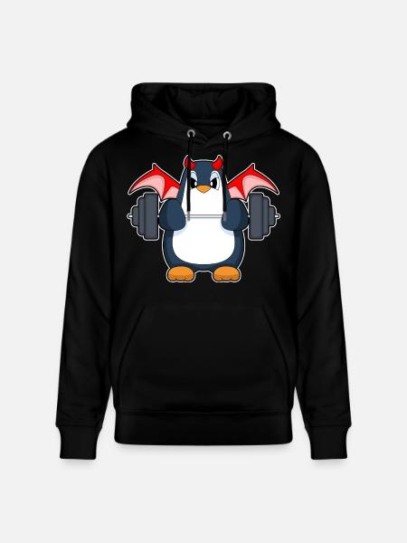 Pingouin Halloween Musculation - Sweat à capuche bio CRUISER Stanley/Stella Unisexe - noir