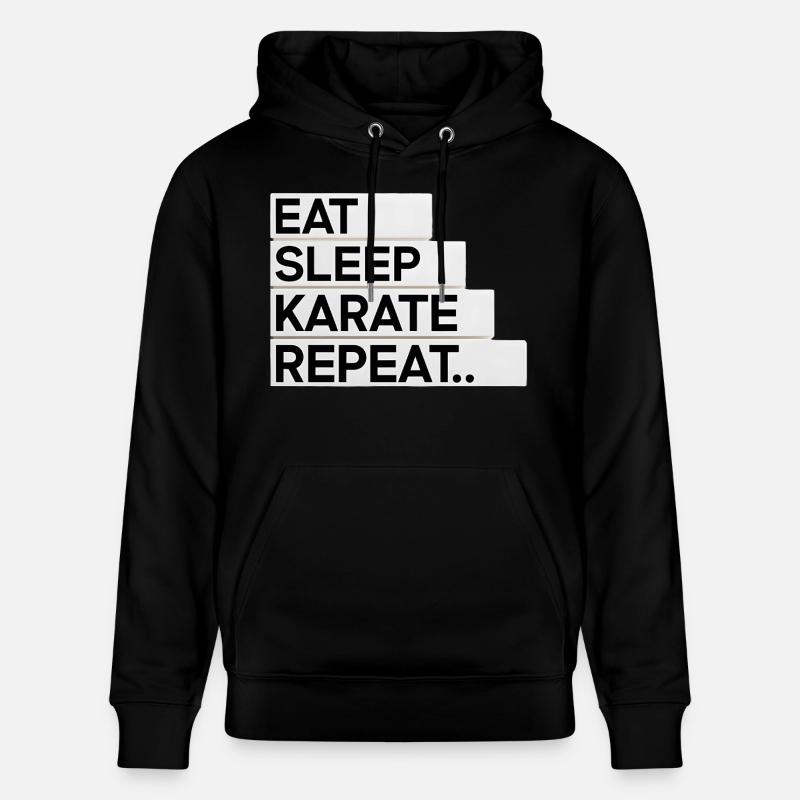 Eat. Sleep. Karate. Repeat... - Stanley/Stella Unisex Bio-Hoodie CRUISER  - Schwarz