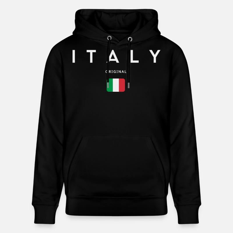 Drapeau de l’Italie, fierté italienne - Sweat à capuche bio CRUISER Stanley/Stella Unisexe - noir