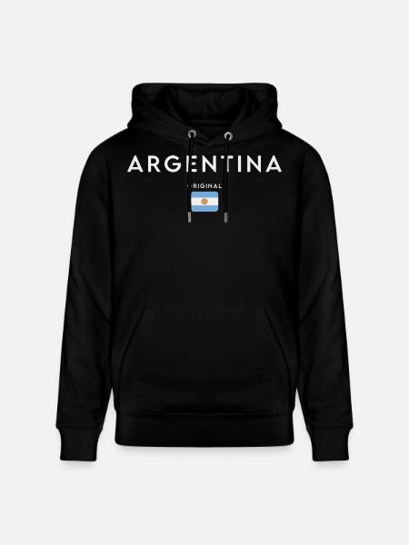 Drapeau de l’Argentine, fierté argentine - Sweat à capuche bio CRUISER Stanley/Stella Unisexe - noir