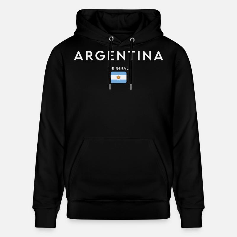 Drapeau de l’Argentine, fierté argentine - Sweat à capuche bio CRUISER Stanley/Stella Unisexe - noir