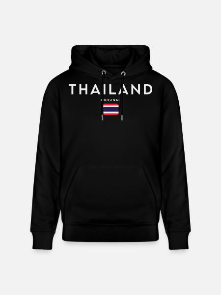 Flag of Thailand, Thai pride - Stanley/Stella CRUISER Unisex Organic Hoodie - black