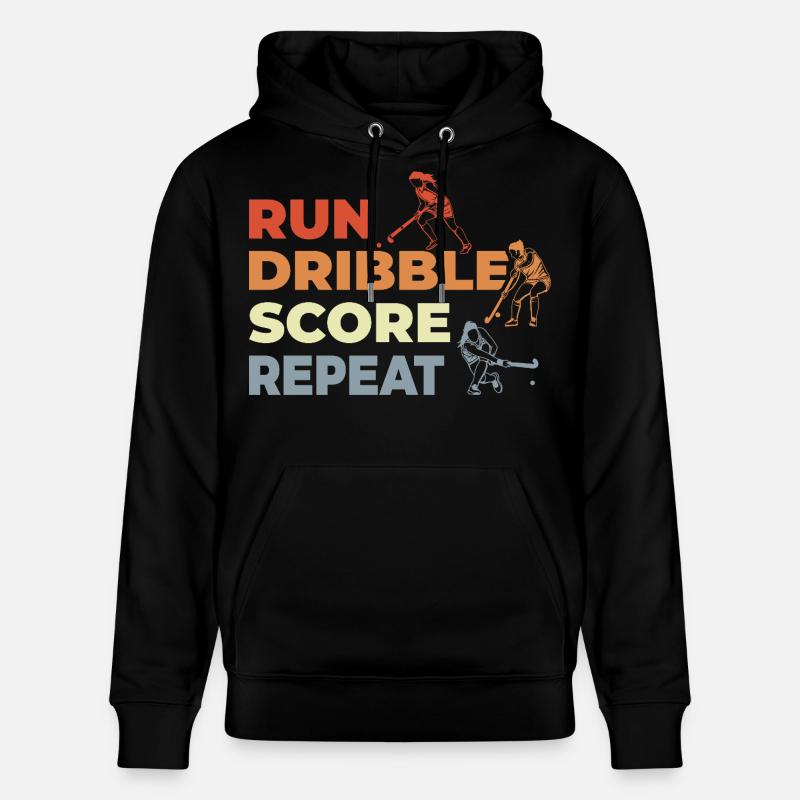 Courir, dribbler, marquer, répéter - Sweat à capuche bio CRUISER Stanley/Stella Unisexe - noir