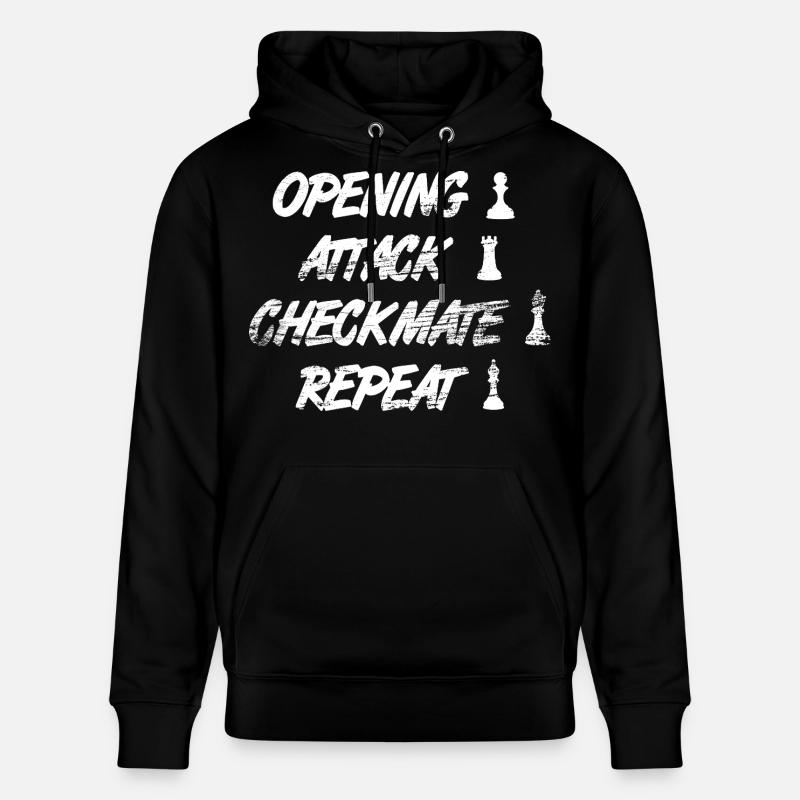 Techniques d’échecs - Sweat à capuche bio CRUISER Stanley/Stella Unisexe - noir