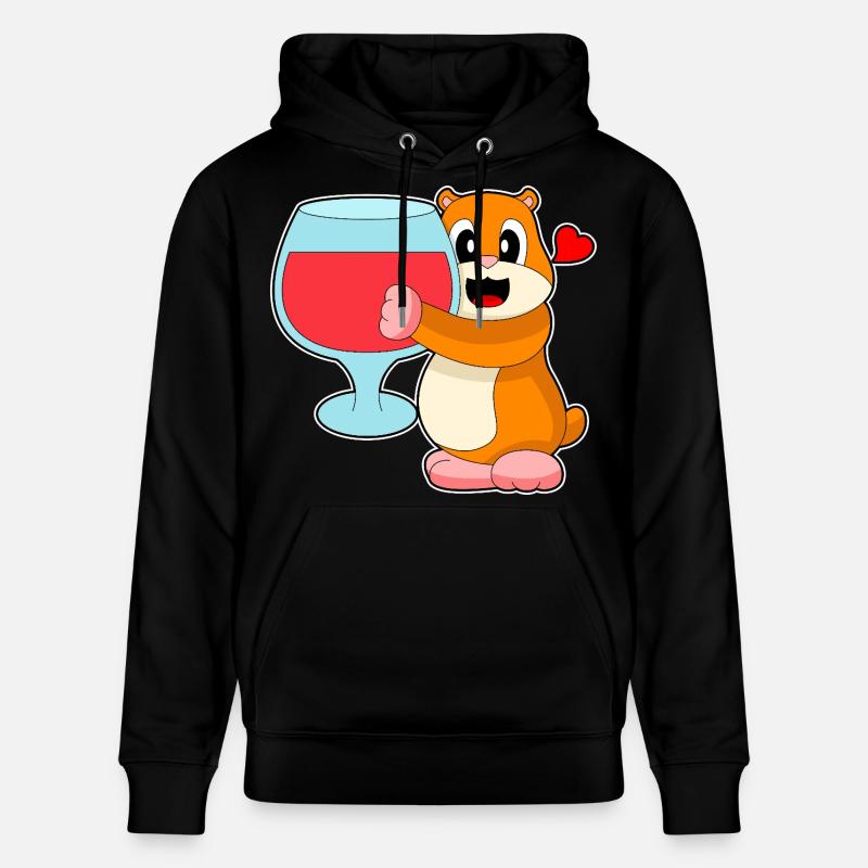 Vin rouge hamster - Sweat à capuche bio CRUISER Stanley/Stella Unisexe - noir