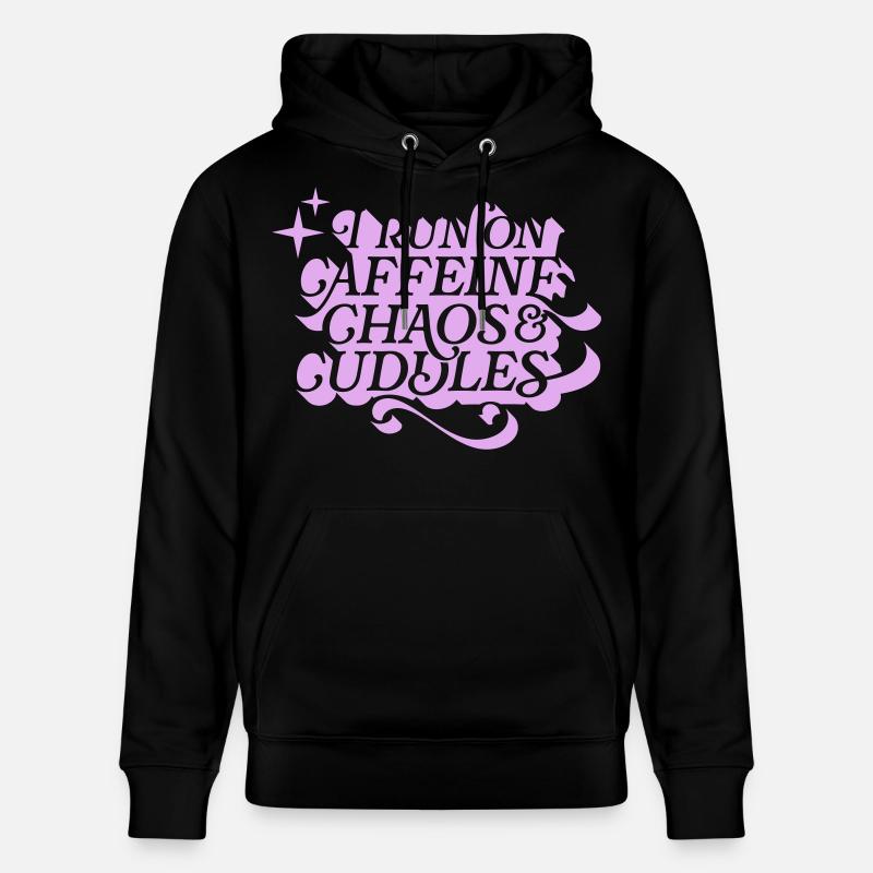 Caffeine Chaos Cuddles – Power Mode On - Stanley/Stella Unisex Bio-Hoodie CRUISER  - Schwarz