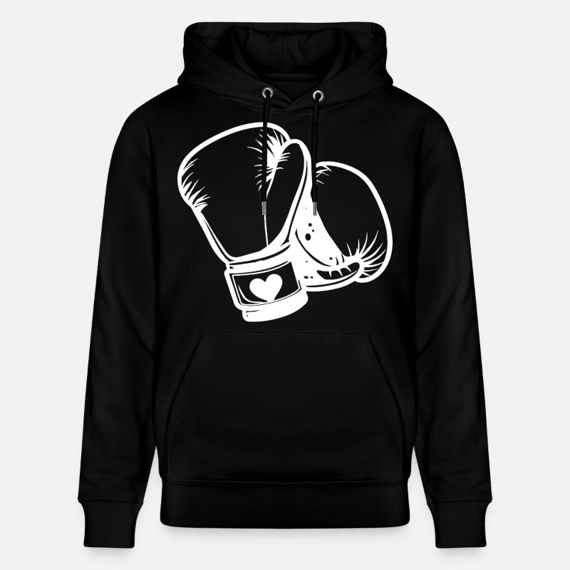 Croquis de gants de boxe - Sweat à capuche bio CRUISER Stanley/Stella Unisexe - noir