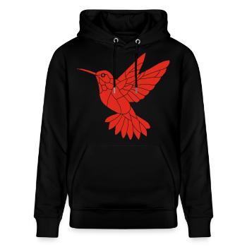 Red Hummingbird - Stanley/Stella CRUISER Unisex Organic Hoodie - black - Front - Alina (178cm) & Michal (187cm)