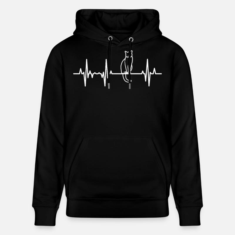 Palpitations cardiaques de chat - Sweat à capuche bio CRUISER Stanley/Stella Unisexe - noir