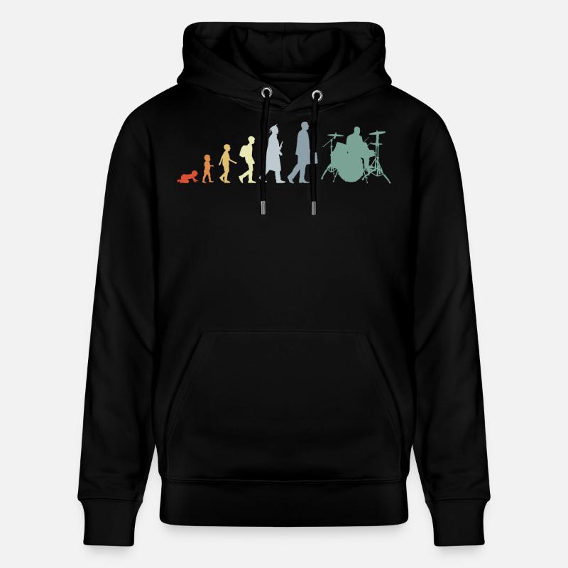 Drummer Evolution - Stanley/Stella Unisex Bio-Hoodie CRUISER  - Schwarz