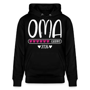 Oma 2026 loading - Stanley/Stella Unisex Bio-Hoodie CRUISER  - Schwarz - Vorne - Alina (178cm) & Michal (187cm)