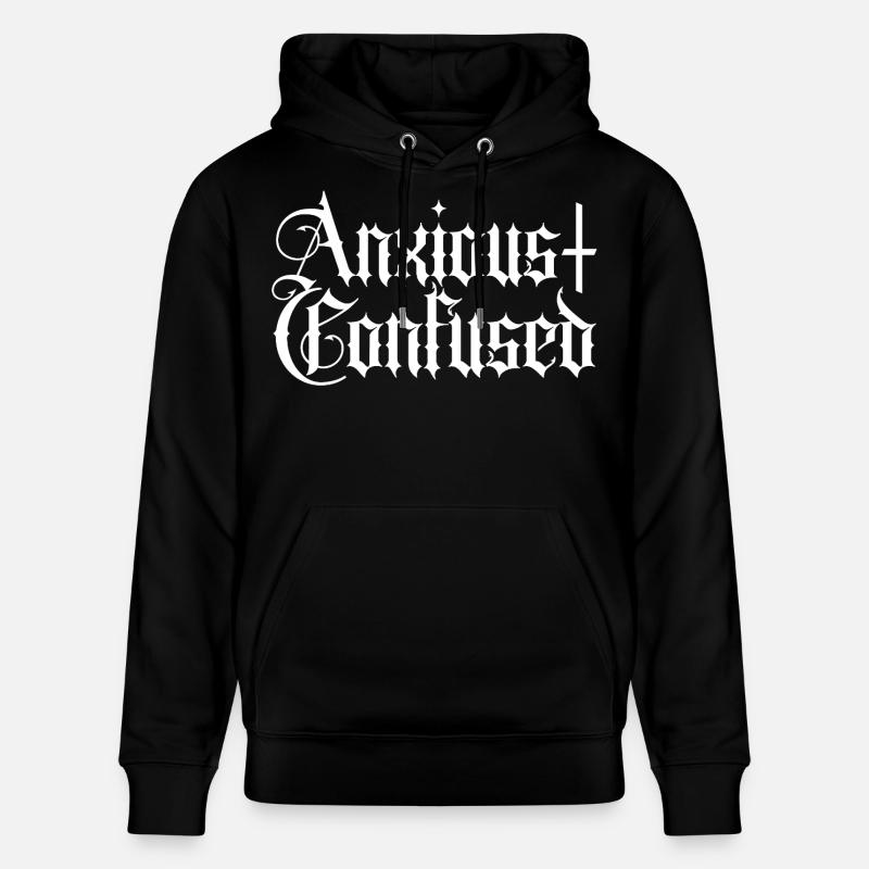 Anxieux et confus - Sweat à capuche bio CRUISER Stanley/Stella Unisexe - noir
