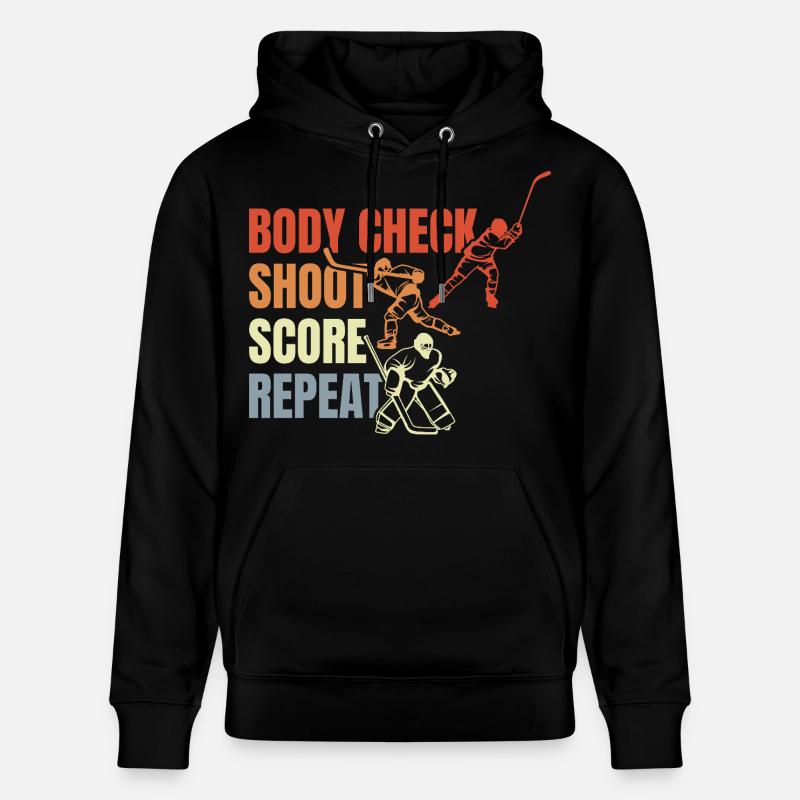 Le dicton du hockey sur glace - Sweat à capuche bio CRUISER Stanley/Stella Unisexe - noir