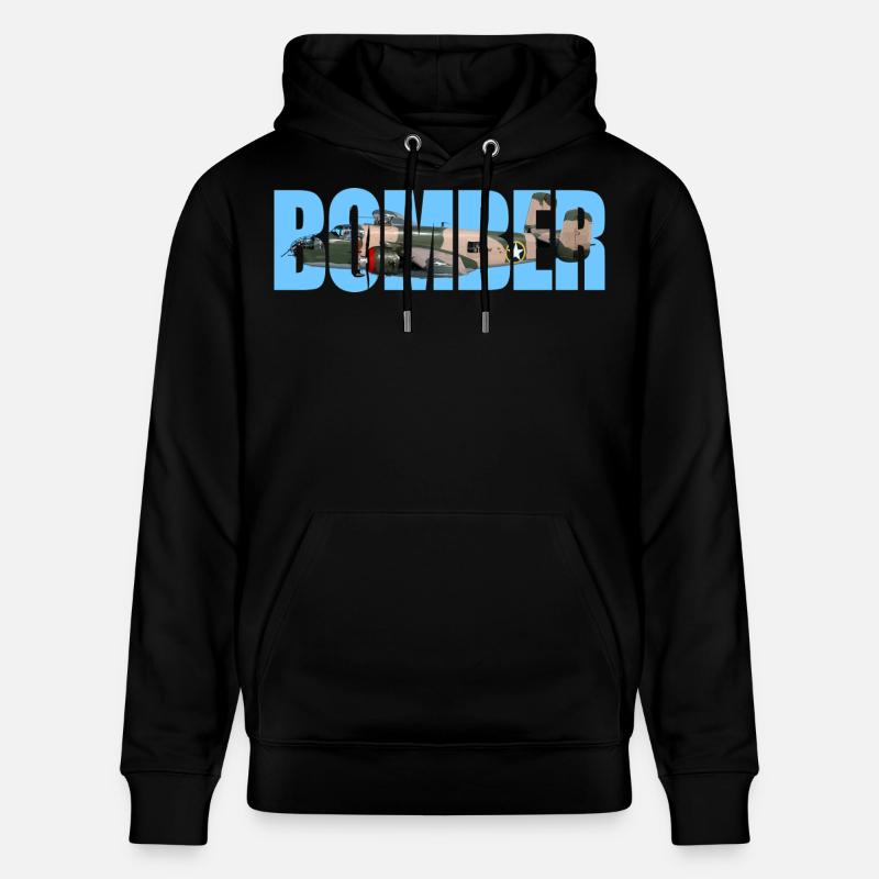 Bomber B-25 Mitchell - Stanley/Stella Unisex Bio-Hoodie CRUISER  - Schwarz