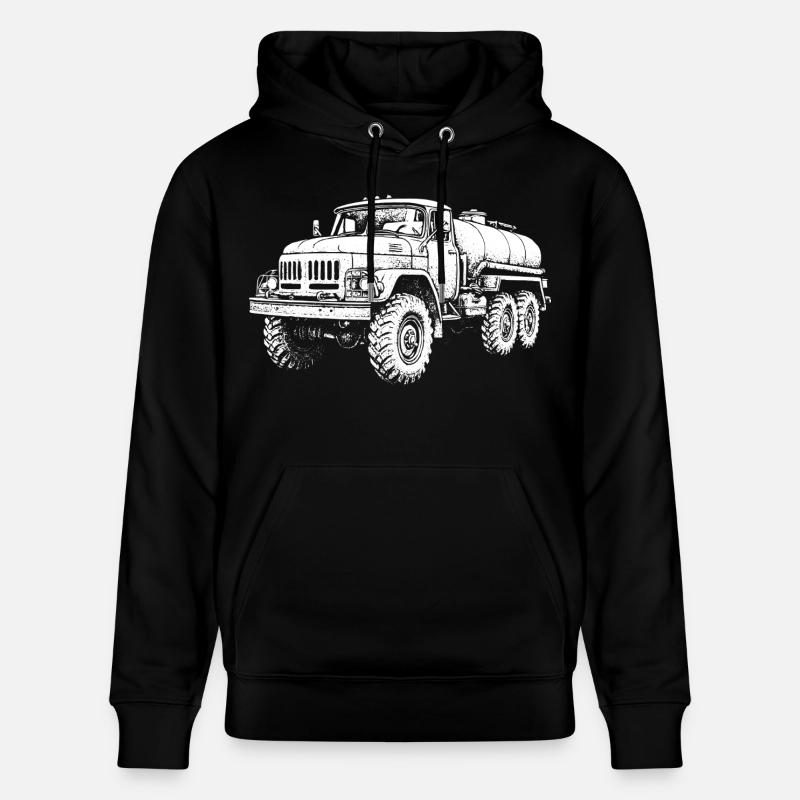 Schwerlast-Koloss Retro - Stanley/Stella Unisex Bio-Hoodie CRUISER  - Schwarz