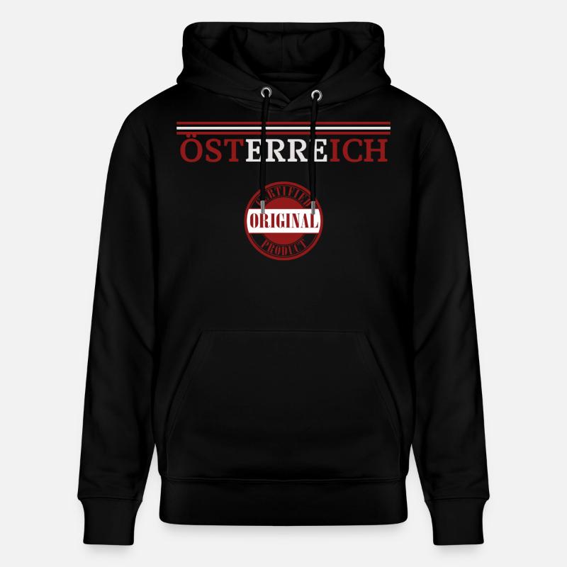 Fierté autrichienne, drapeau de l’Autriche - Sweat à capuche bio CRUISER Stanley/Stella Unisexe - noir