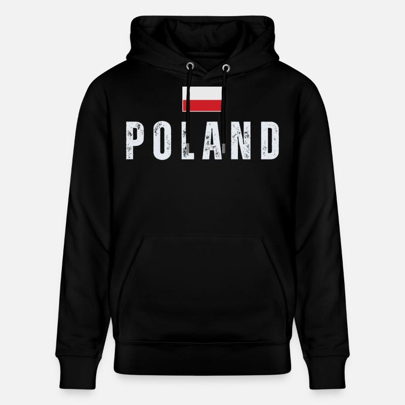 Fierté polonaise, drapeau polonais - Sweat à capuche bio CRUISER Stanley/Stella Unisexe - noir