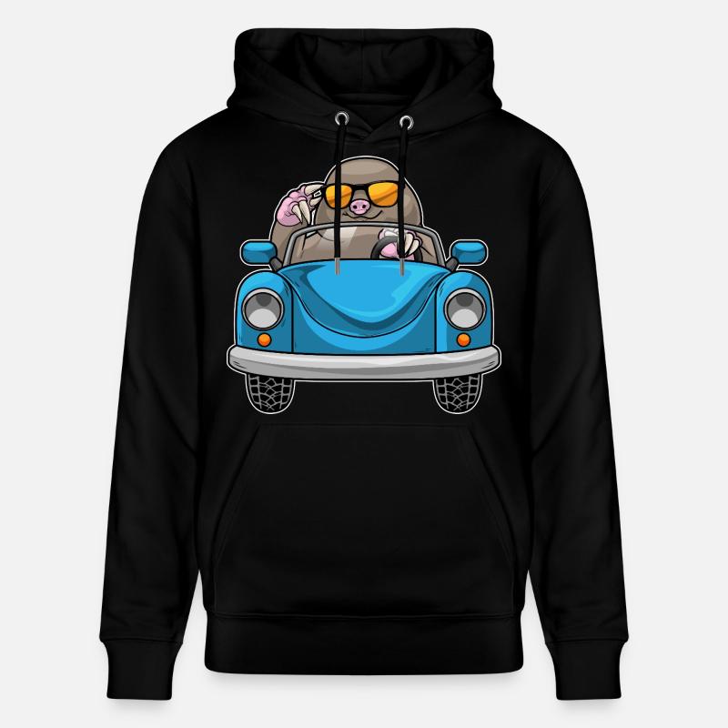 Voiture taupe - Sweat à capuche bio CRUISER Stanley/Stella Unisexe - noir