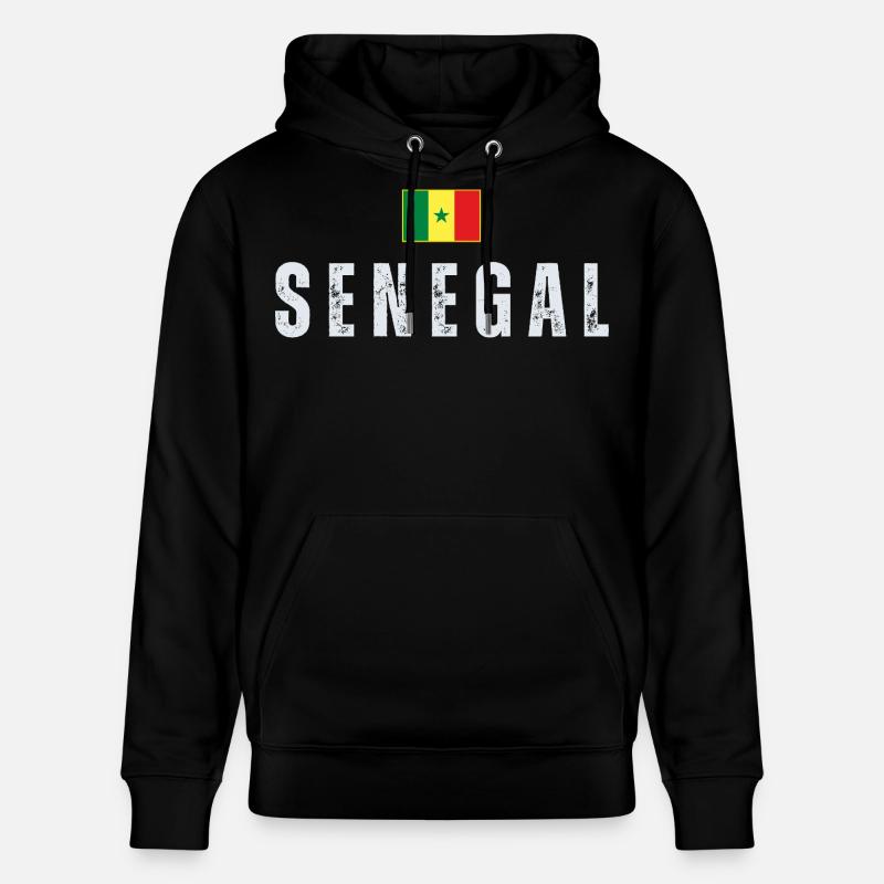 Drapeau sénégalais, fier Sénégalais - Sweat à capuche bio CRUISER Stanley/Stella Unisexe - noir