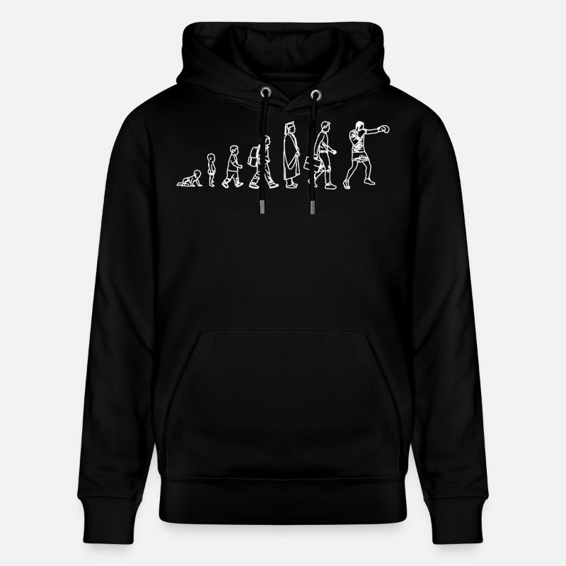 Évolution du Boxer - Sweat à capuche bio CRUISER Stanley/Stella Unisexe - noir