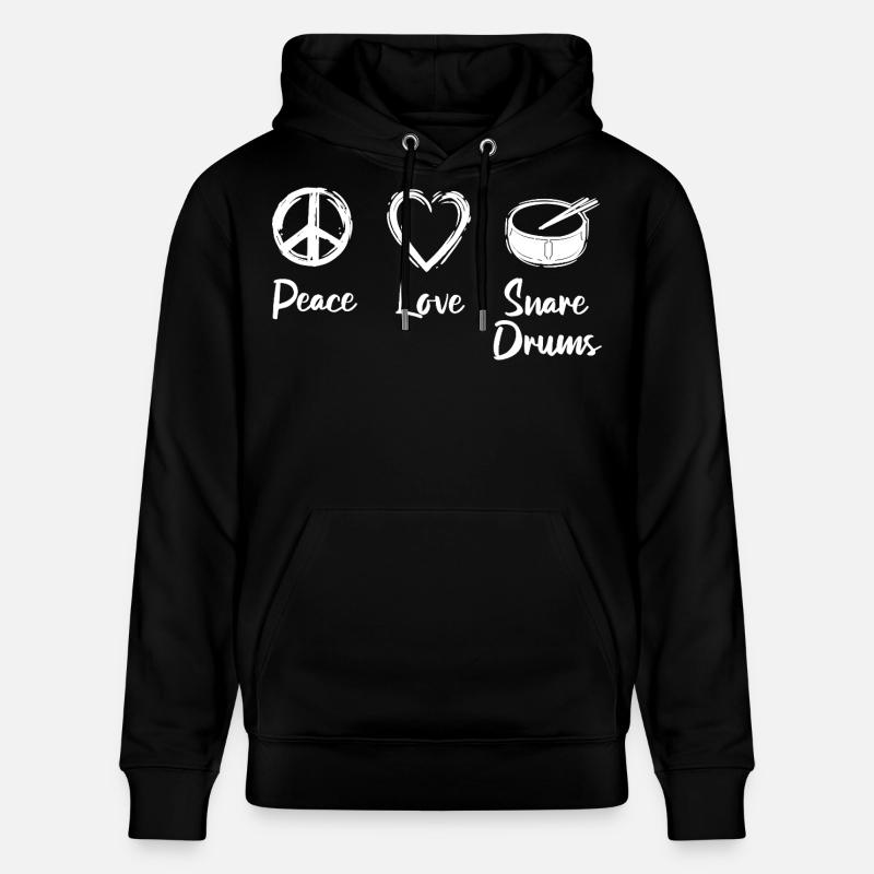 Peace Love Caisse claire - Sweat à capuche bio CRUISER Stanley/Stella Unisexe - noir