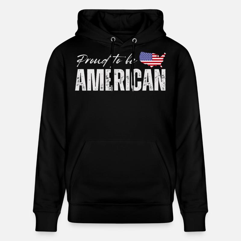 Fier Américain, j’aime l’Amérique - Sweat à capuche bio CRUISER Stanley/Stella Unisexe - noir