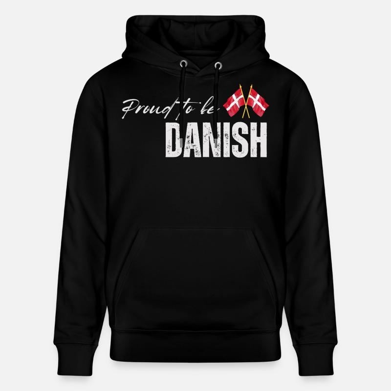 Stolzer Däne, ich liebe Dänemark - Stanley/Stella Unisex Bio-Hoodie CRUISER - Schwarz