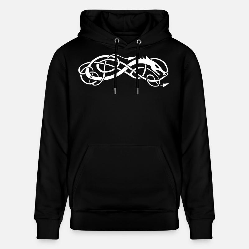 Serpent celte blanc - Sweat à capuche bio CRUISER Stanley/Stella Unisexe - noir