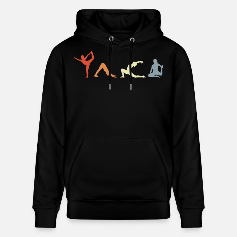 Yogini Postures - Sweat à capuche bio CRUISER Stanley/Stella Unisexe - noir