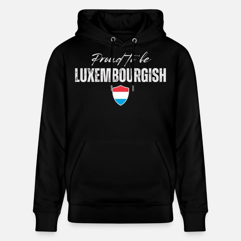 Drapeau du Luxembourg, fierté luxembourgeoise - Sweat à capuche bio CRUISER Stanley/Stella Unisexe - noir