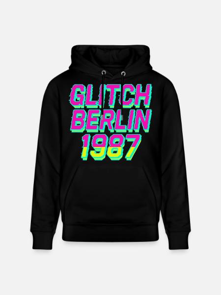 Glitch, Berlin 1987 - Stanley/Stella CRUISER Unisex Organic Hoodie - black