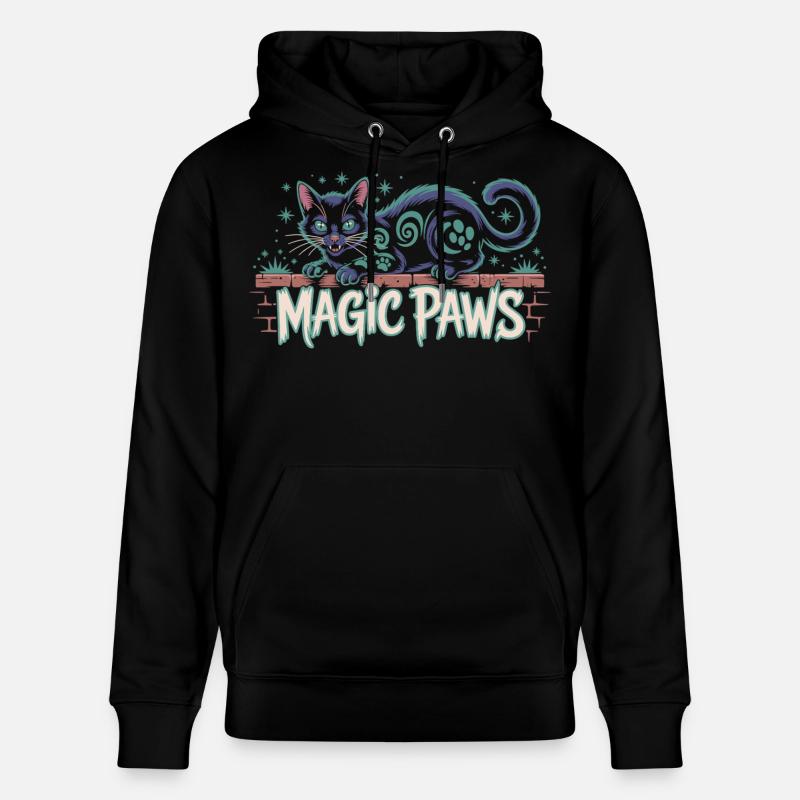 Conception magique de chat enchanté - Sweat à capuche bio CRUISER Stanley/Stella Unisexe - noir
