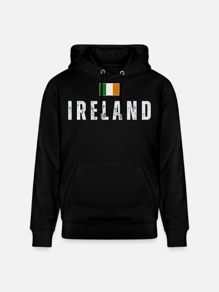 Flag of Ireland, Irish Pride - Stanley/Stella CRUISER Unisex Organic Hoodie - black
