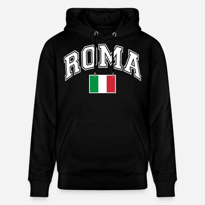 Drapeau de Rome, Rome, Italie - Sweat à capuche bio CRUISER Stanley/Stella Unisexe - noir