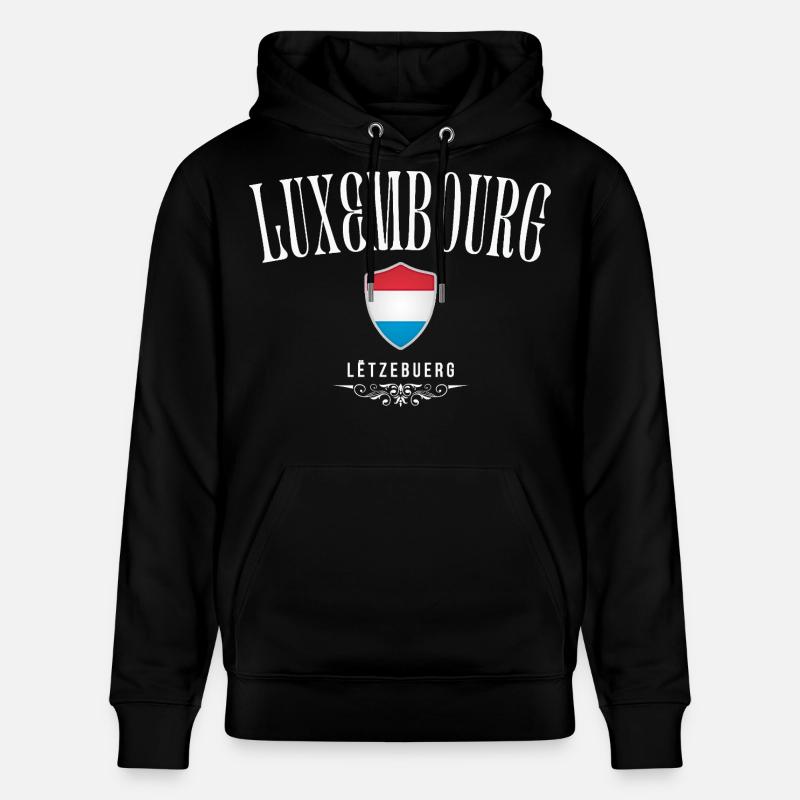 Drapeau luxembourgeois, made in Luxembourg - Sweat à capuche bio CRUISER Stanley/Stella Unisexe - noir