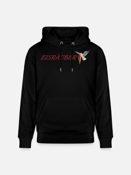 Eisräuber Design mit fliegender Möwe - Stanley/Stella CRUISER Unisex Organic Hoodie - black