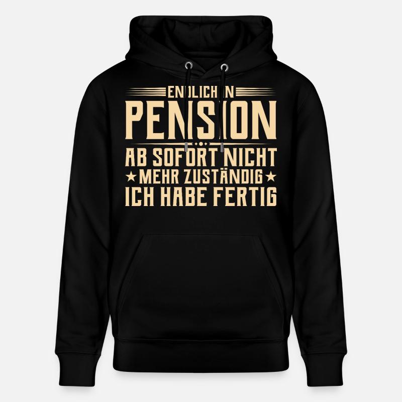 Pension Plus responsable - Retraité - Sweat à capuche bio CRUISER Stanley/Stella Unisexe - noir
