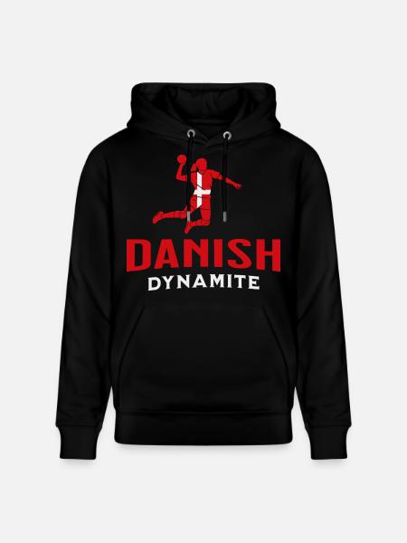 Håndbold VM 2025 Danmark Fan Pullover Hættetrøje - Stanley/Stella CRUISER økologisk unisex-hoodie - sort