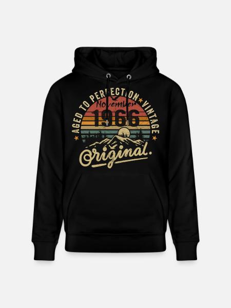 november 1966 birthday november 1966 - Stanley/Stella CRUISER Unisex Organic Hoodie - black