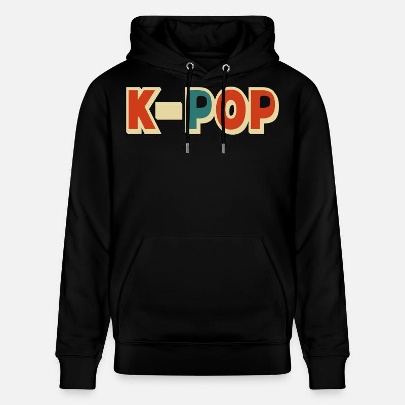 K-pop 5 couleurs customizables - Sweat à capuche bio CRUISER Stanley/Stella Unisexe - noir